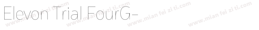 Elevon Trial FourG字体转换